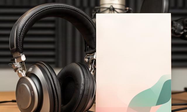 Podcastcover en studiokoptelefoon voor een coach die experts interviewt