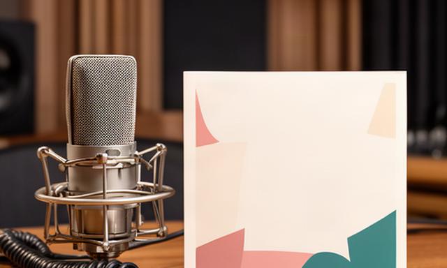 Zakelijke podcastcover naast een microfoon voor een ondernemerspodcast